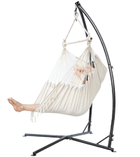 PNAEUT Hammock Chair with Stand Indoor Outdoor, Hanging Egg Swing Chair with Patented Adjustable Pillow, 2 Cushions, Bag, for Bedroom Balcony Patio, Stand 350lbs / Chair 500lbs Capacity (Dark Gray)