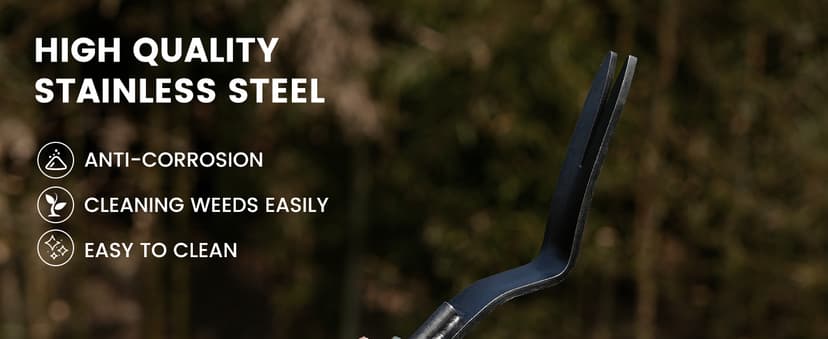 Gardening Tools Weed Puller Tool,Heavy Duty Weeding Tool with Ergonomic Handle Garden Weed Remover Tool for Planting, Flower and Vegetable Care in Lawn Garden Yard