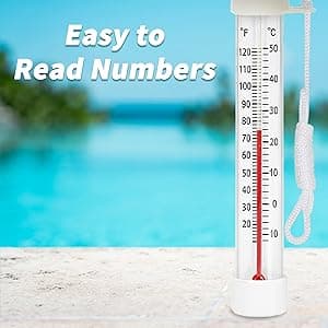 XY-WQ Floating Pool Thermometer, Large Size Easy Read for Water Temperature with String for Outdoor and Indoor Swimming Pools and Spas (Puffer)