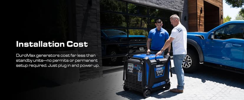 DuroMax XP16000iHT 16,000-Watt Tri Fuel Portable Digital Inverter Generator - Gas, Propane & Natural Gas, Remote Electric Start, Whole Home Power Backup, Transfer Switch Ready, RV & Emergency Ready