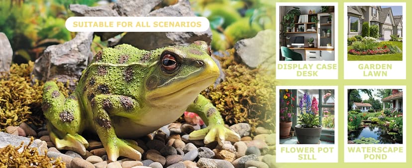 Sunthus Frog Garden Statues Toad Outdoor Decor Sculptures Yard Resin Decorations