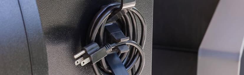 Wood Pellet Grill Smoker Magnetic Power Cord Organizer - Wrap And Organize Your Power Cord Onto Your Pellet Grill - Works With Powder Coated Steel Grills, NOT Stainless Steel