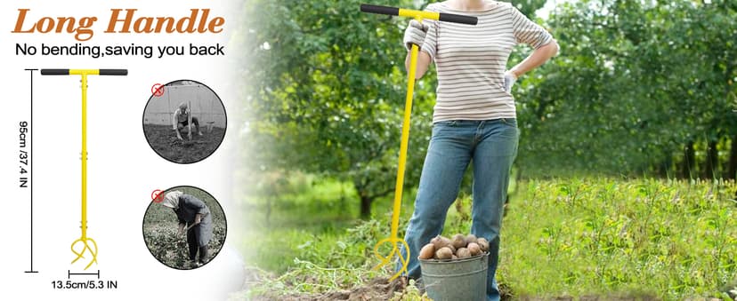 Garden Hand Tiller Garden Claw Twist Tiller Cultivator Tiller Soil Lossener Lawn Aerator Areator Loosen, Rototiller, Garden Bed and Plant Box Cultivator, Garden Tools.