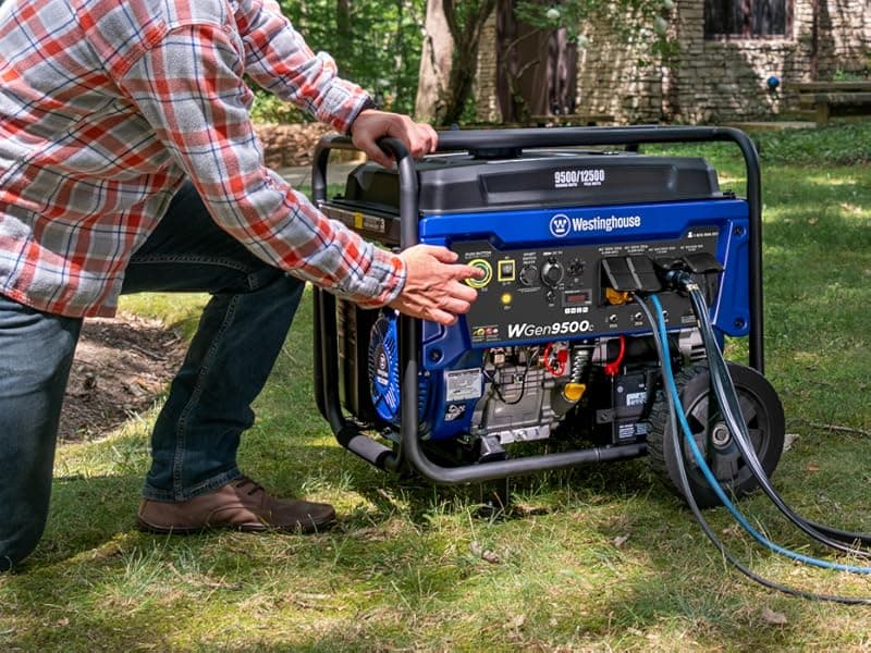 Westinghouse 12500 Peak Watt Home Backup Portable Generator, Remote Electric Start with Auto Choke, Transfer Switch Ready, Gas Powered, CO Sensor