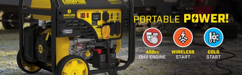 Champion Power Equipment 10,000-Watt Wireless Remote Start Home Backup Portable Generator with CO Shield