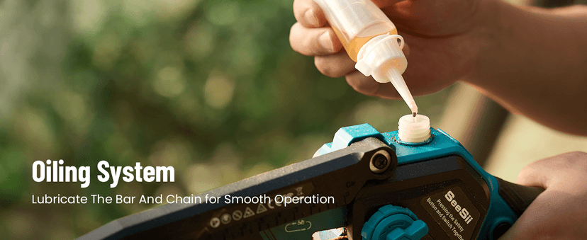 Seesii PS620 2-in-1 Electric Pole Saws: 6 Inch Mini Chainsaw Cordless with Extension Pole, 2Pcs Batteries, Brushless Chain Saw for Limb Branch Cutter, Battery Tree Trimmers Pruner,16Ft Long Reach