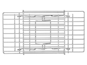 Universal Grill Rack for Gas/Wood Pellet/Griddle/Smoker Grill, Adjustable Warming Rack for Expanded Cook Surface, Upper Rack with Foldable Leg Design, Adjustable Length 15.3-22.1 in, Stainless Steel