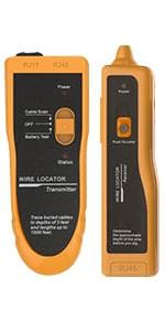 F02 Underground Cable Locator, Wire Tracer with Earphone, Cable Tester for Dog Fence Cables Irrigation Control Wires