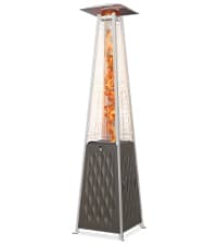 EAST OAK 50,000 BTU Patio Heater with Sand Box, Table Design, Double-Layer Stainless Steel Burner, Wheels, Triple Protection System, Outdoor Heater for Home and Residential, Polar Night