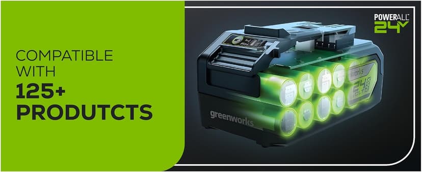 Greenworks 24V 13" Brushless Cordless (Push) Lawn Mower, 4.0Ah Battery and Charger Included