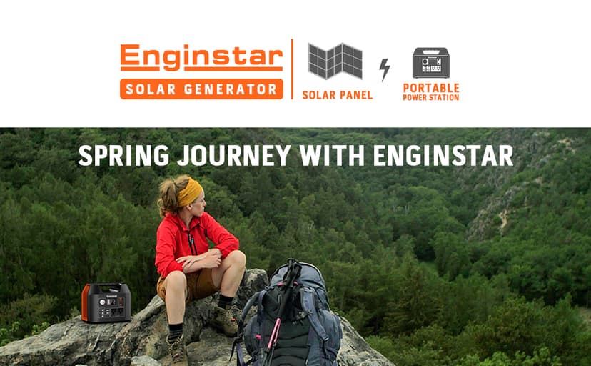 EnginStar Portable Power Station 300W 296Wh Battery Bank with 110V Pure Sine Wave AC Outlet for Outdoors Camping Hunting and Emergency, 80000mAh Backup Battery Power Supply for CPAP