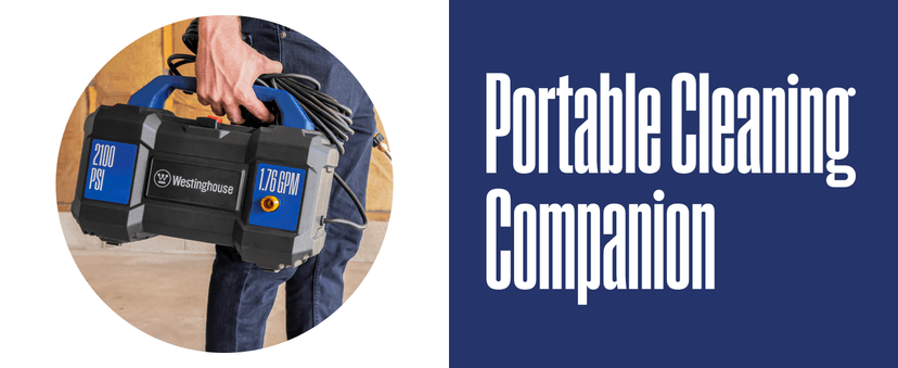 Westinghouse ePX3100v Electric Pressure Washer, 2100 Max PSI 1.76 Max GPM, Built-in Carry Handle, Detachable Foam Cannon, Pro-Style Steel Wand, 4-Nozzle Set, for Cars/Fences/Driveways/Home/Patios