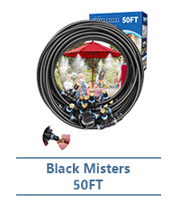 Misters for Outside Patio, Outdoor Water Misting Cooling System 50FT|15M. Backyard Mist Kit for Garden Greenhouse Fan Deck Umbrella Canopy Pool Porch Trampoline Sprinkler Park BBQ Party Accessories.
