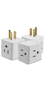 Fosmon Refrigerator Surge Protector, 3 Outlet Heavy Duty Appliance Surge Protector with High Joules for Fridge, Microwave, Washing Machine, Garage Door, 1200J, 1875 Watts, 3 Prong, ETL Listed