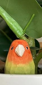 Hand-Carved Cardinal Figurine –Red Wood Bird Figurine Miniature Garden Statue Carving Home Decor Sculpture, Miniature Wildlife Sculpture, Handmade Garden Ornament & Rustic Home Decor Accent