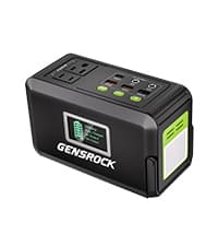 GENSROCK Portable Power Station, 110V/300W Pure Sine Wave Solar Generator, 222Wh Backup Lithium Battery With AC Outlet/QC 3.0/Type-C/LED Light for CPAP Family Emergency Outdoor Camping RV Travel.