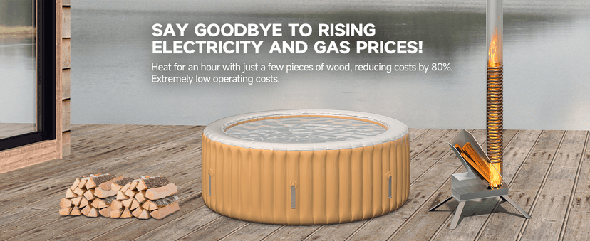 Outdoor Wood Burning Heater for Hot Tub, Portable Wood Fired Hot Tub Heaters,Titanium Coil Heat Exchanger Heating for Spas, Small Swiming Pools Wood Burning Stove