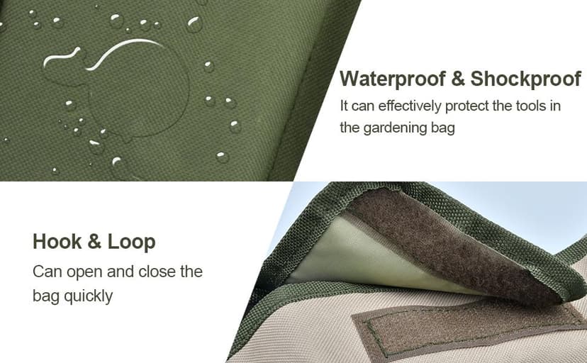 Garden Tool Bag, Garden Tote Bag With 8 Pockets, Canvas Garden Tool Storage Bags, Heavy-duty Large Organizer Bag for Garden Tool Kit, Gardening Organizer for women Men Indoor and Outdoor Gardening
