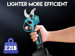 Upgraded Electric Pruning Shears, 1.4" Cutting Diameter Cordless Pruner with LCD Display, Brushless Motor, 2×2.0Ah Rechargeable Batteries & Extra Blade for Garden Trees and Branches