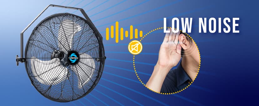Tornado - 18 Inch High Velocity Industrial Wall Fan with TEAO Enclosure Motor - 4000 CFM - 3 Speed - 6.5 FT Cord - Industrial, Commercial, Residential Use - UL Safety Listed