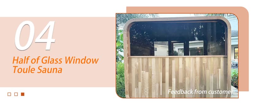 Customize Luxury Outdoor Sauna 6-10 Person, Canadian Hemlock, Red Cedar Sauna, Porch Option, Glass Window Option, Wood Burning Stove or Harvia Heater with Rocks, Extra Large Backyard Saunas (0-195 °F)