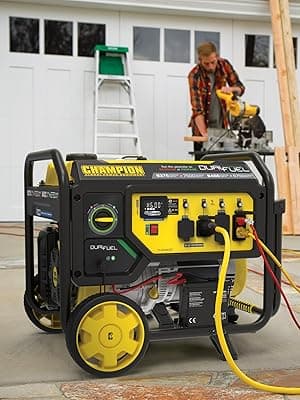 Champion Power Equipment 9375-Watt Dual Fuel Portable Generator with Electric Start and CO Shield