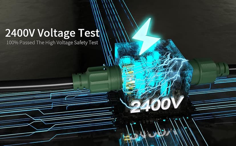 50 FT 30 Amp Generator Extension Cord 4 Prong, Heavy Duty NEMA L14-30P to NEMA L14-30R, 125/250V 7500W, Green 10 Gauge STW Twist Locking House Power Cord, 50 Feet Generator Cable