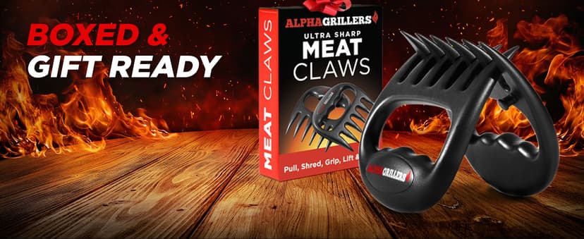 Alpha Grillers Meat Shredder Claws - BBQ Smoker Accessories Pulled Pork Tool - Barbecue Grilling Gifts for Men Him