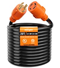 Nilight 50 Amp 50FT Generator Extension Cord 250V Heavy Duty 6/3+8/1 Gauge Pure Copper STW Wire ETL Listed 4 Prong 14-50P SS2-50R&CS6364 50F/50M Cable Suit for RV Home Use