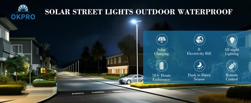 6000W Solar Street Lights Outdoor - 6500K Solar Lights Outdoor Waterproof Dusk to Dawn, High Brightness Street Lights Solar Powered with Remote Control for Yard, Parking lot and Garage