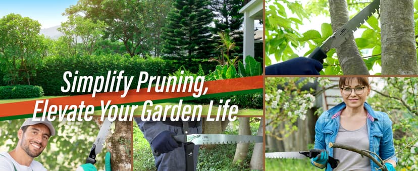 SUIZAN Pruning Saw 10.6" Gullet Blade - Professional Japanese Tree Trimming Handsaw Pullsaw Gardening Tools