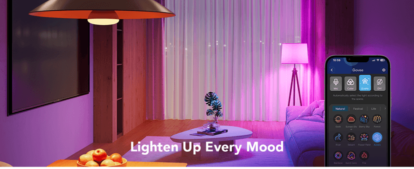 Govee Smart Light Bulbs, 1200 Lumens Dimmable BR30 Bulbs, RGBWW Color Changing Light Bulb, Flood Light Bulbs Work with Alexa, Google Assistant, WiFi & Bluetooth LED Bulbs, Music Sync, 2 Pack