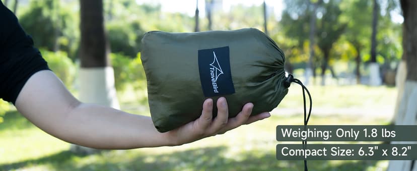 Camping Hammock with Mosquito Net and Ridge Rope, Extra Large for 2 Person, Lightweight Hanging Hammocks Tree Straps, All-in-one Fast Open Hammock for Outside, Hiking, and Travel