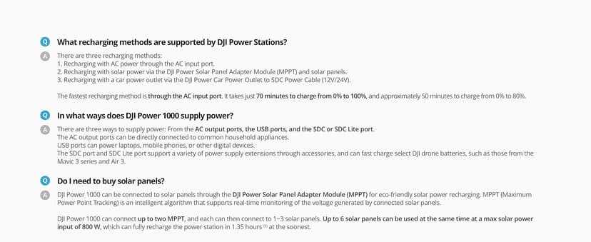 DJI Power 1000 Portable Power Station with Protective Storage Bag, 1024Wh LiFePO4 Battery, 2200W Solar Generator, Home Backup, 4-in-1 Fast Charging, 23db Ultra-Silent, Camping & RVs, Off-grid