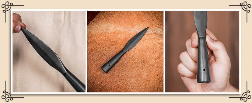 Medieval Spear Head Hand Forged from Carbon Steel Functional Viking Spearhead Combat Battle Ready Armor Hunting Lozenge Throwing Spearhead LARP SCA