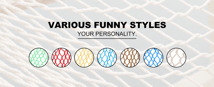 12ft Rope Hammocks, 46'' Wide Hardwood Spreader Bar (Beige, Twin)