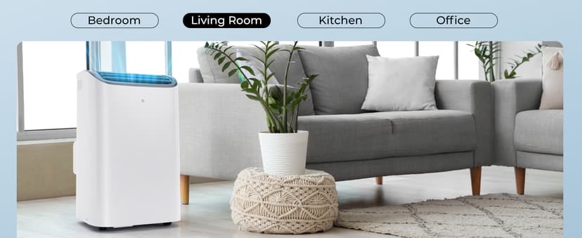 EUHOMY Portable Air Conditioners 12,000 Btu, 4 in 1 Portable Cooling AC with Heat, Dehumidifier, Fan Modes, Quiet Stand-up AC with 46dB Low Noise & Sleep Mode for Bedrooms, room up to 550 Sq.Ft