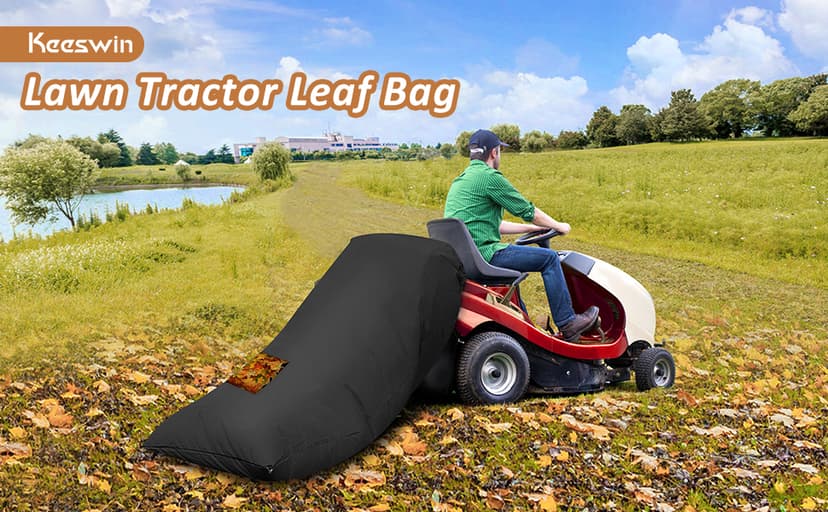 Lawn Tractor Leaf Bag, Grass Catcher Bag, 78.7 x 51.1Inch, Large Capacity for Fast Leaf Collection, Mesh Vent Design,Upgraded Thickened Heavy Duty Material Fits for Most Riding Lawn Mowers