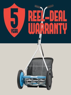 American Lawn Mower Company 1604-16 16-Inch 5-Blade Walk Behind Reel Mower with Grass Catcher