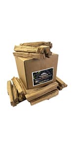 Oak Smoking Wood Chunks Add Smoke Flavor to Food Cooked on Grills Smokers and Most Outdoor Cookers; Naturally Cured USA Hardwood Pieces in 8-12 Pound Box, 800 Cubic Inches