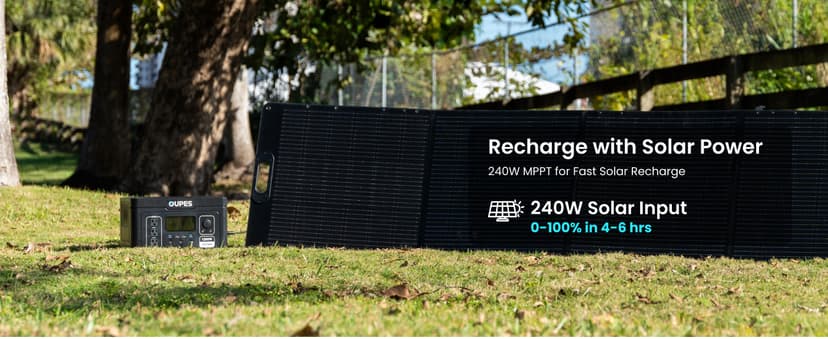 Oupes Exodus 1200 Portable Power Station 1200W (Surge 3600W), 992Wh LiFePO4 Solar Generator with Smart App Control, UPS, 140W USB-C, for Outdoor & Emergency Backup