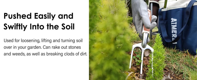 Gardening Tools Set of 9 Heavy Duty Garden Tools with Non-Slip Rubber Grip with Large Garden Bag for Tools Durable Hand Tools for Gardening, Weeding,Gardening Gifts for Women,Men