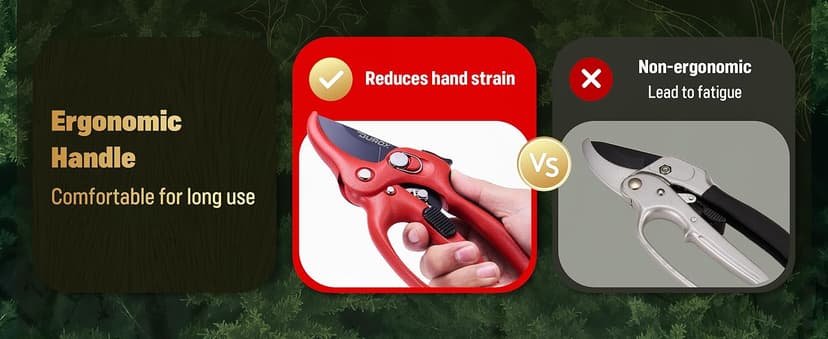 DUROX - Ratchet Pruning Shears, Garden Shears with 3x Cutting Power. Effort-Saving Heavy-Duty Anvil Pruners. Replaceable Blade Cutting Blade Design. Ideal Secateurs for Precise Trimming, Model DGR-01