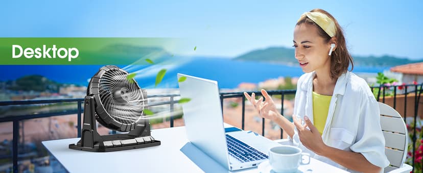 Ausic 9L Bucket Portable Misting Fan for Outdoors Patios, 20000mAh Rechargeable Battery Operated Camping Fan, 3 Strong Winds, 3 Large Spray Outlets, for Fishing/Travel/Garden Party/Golf/Tent/Office