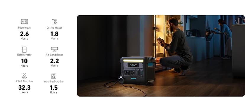 Anker SOLIX F2000 Portable Power Station, PowerHouse 767, 2400W Solar Generator, GaNPrime Battery Generators for Home Use, LiFePO4 Power Station for Outdoor Camping, and RVs (Solar Panel Optional)