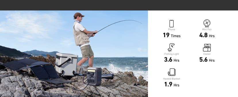 Anker SOLIX C300 Portable Power Station, Outdoor 288Wh LiFePO4 Battery, 300W (600W Surge) Solar Generator, 140W Two-Way Fast Charging, for Camping, Traveling, and Emergencies (with 60W Solar Panel)