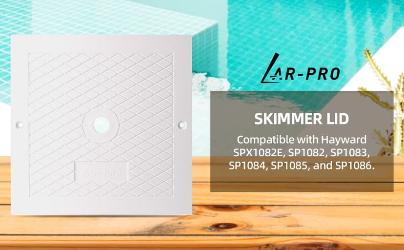 (2-Pack) The Exact 10'' Skimmer Lid Replacement | Compatible with Hayward SPX1082E, SP082, 1083, 1084,1085, and SP1086 | Made of Heavy-Duty Plastic and Fits Perfect Like A Glove