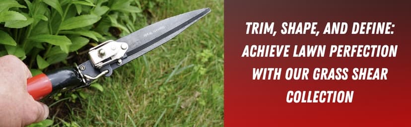 Kings County Tools Grass Trimming Shears | 5-1/4” Steel Blades | Rotating Handle for Angled Cuts | Strong Spring Mechanism | Simple & Secure Safety Lock | Made in Italy