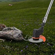 Cordless Lawn Trimmer Weed Wacker - 21V Lawn Mower Grass Edger with 2.0Ah Li-Ion Battery Powered & 3 Cutting Blade Types, Compact Power Tool for Lawn Yard Work……