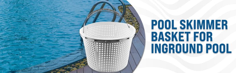 Swimables Pool Skimmer Basket for Inground Pool Compatible with Pentair U-3 Skimmer Basket and Hayward SP1070 Pool Basket | Built-in Brass Weight | 316 Stainless Steel Handle & Convenient Rubber Grip